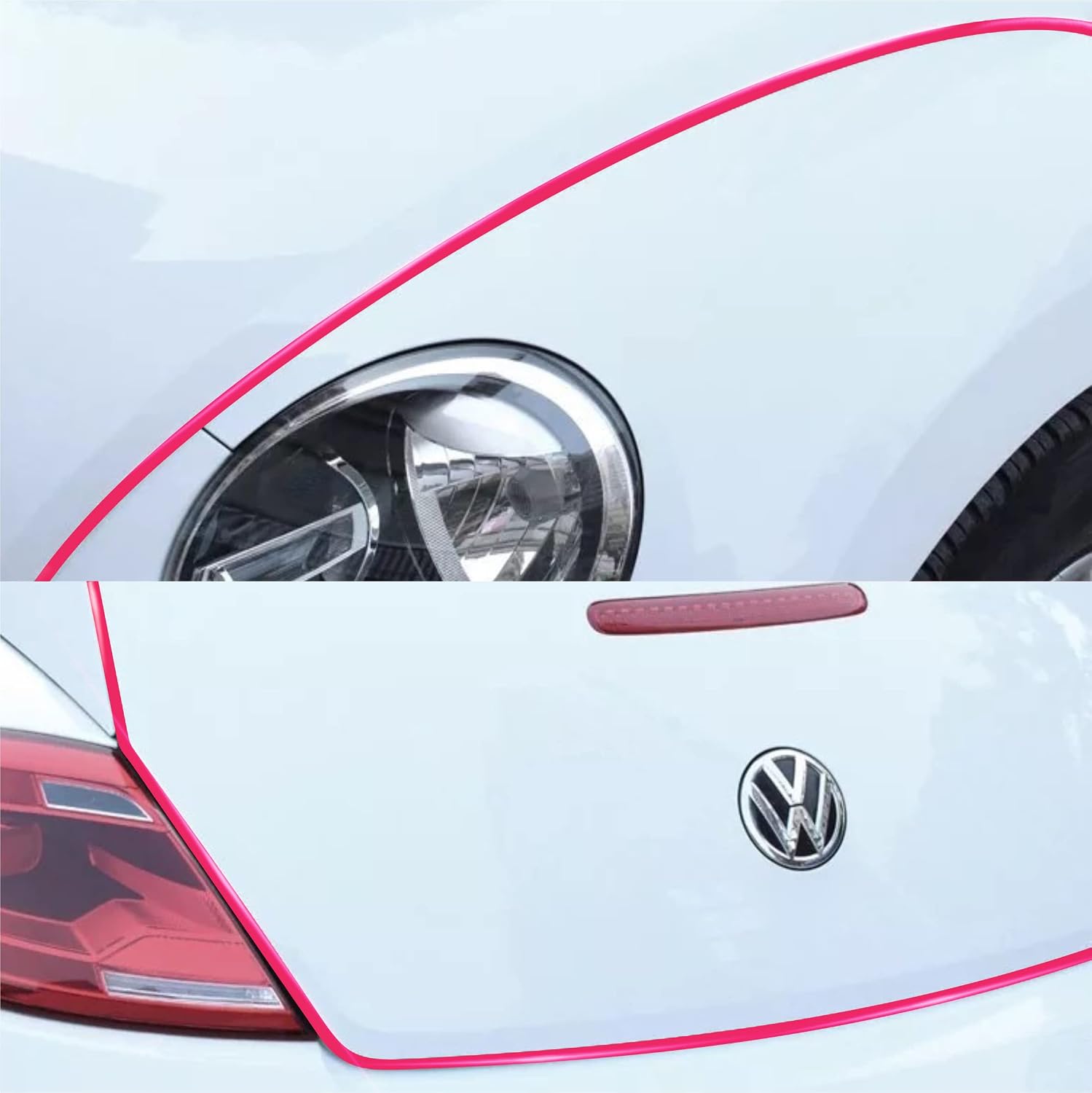 Car Interior Decorative Molding Door Panel Dashboard Gap Trim Strip 10ft (Pink)