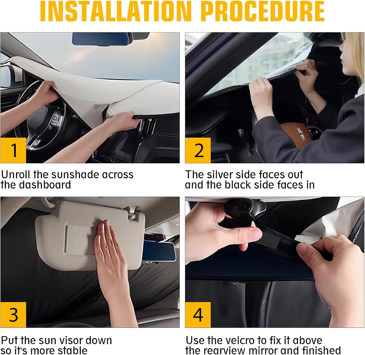 Windshield Sun Shade for BMW X5 2019-2025 2026, Foldable Sun Visor Protector with Storage Bag, 2-Layers Car Sunshade Front Window Shade UV Protection