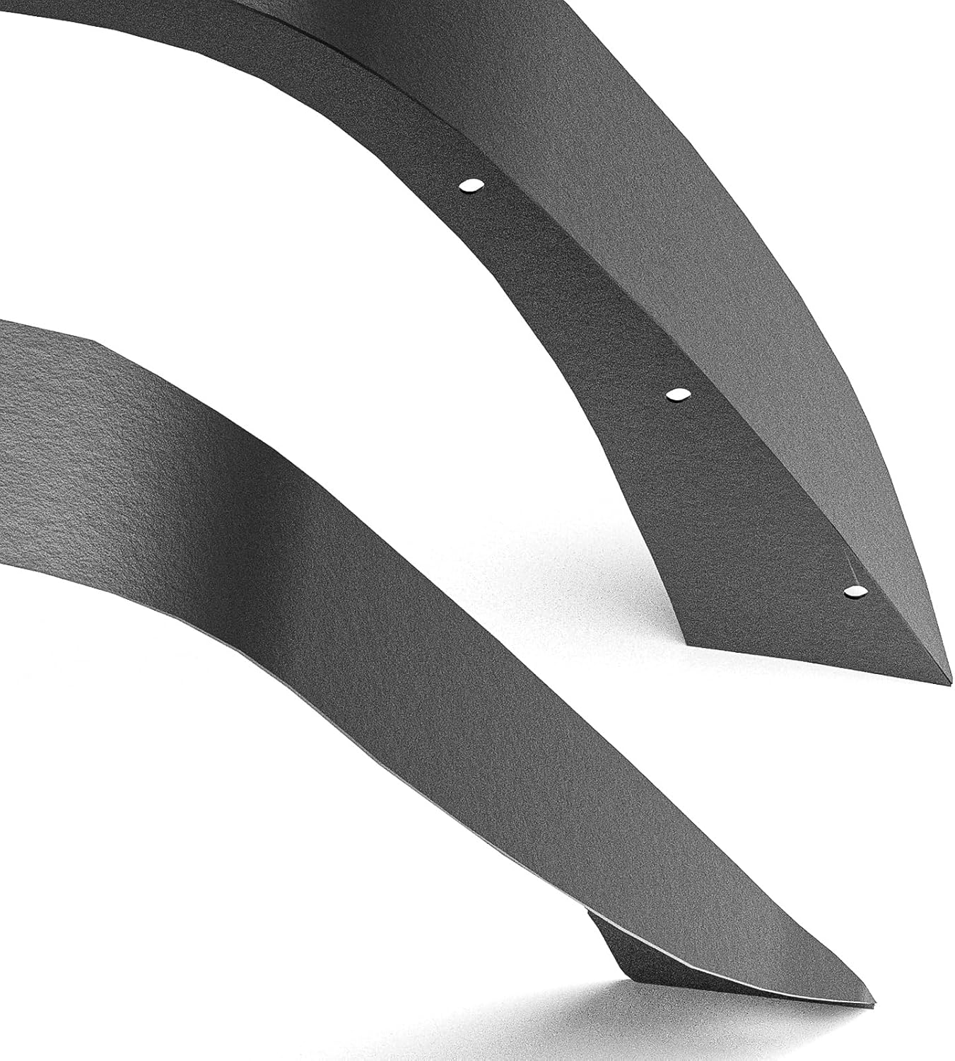 YZONA for JK 4-Piece Flat Style Front and Rear Fender Flares Kit Compatible with 2007-2018 Jeep Wrangler JK JKU Unlimited (2/4 Doors) Off-Road Heavy Duty Steel Wheel Fenders Combo, Textured Black