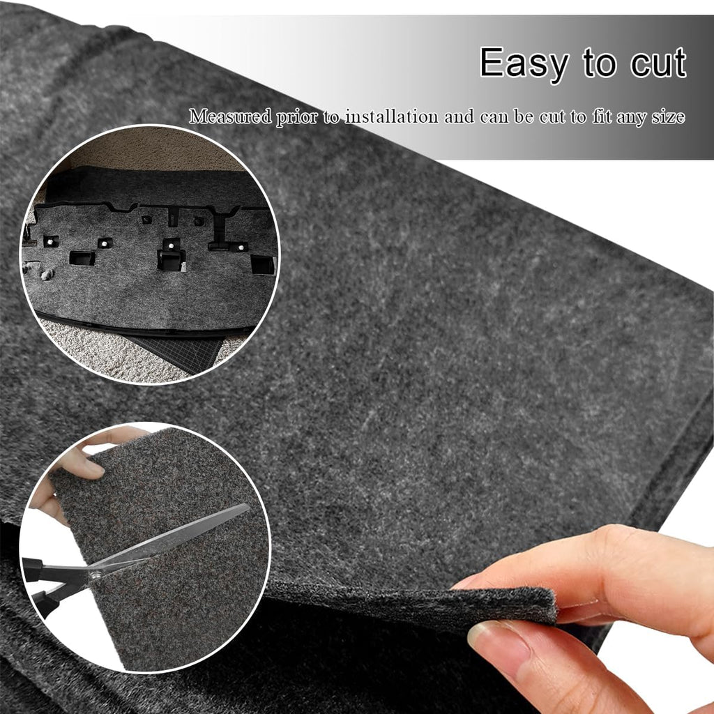 78"x26" Underfelt Carpet for Car, High Grade Felt Fabric Durable Underfelt Car Subwoofer Carpet Liner, Automotive Trunk Liner Felt Roll for Speaker RV Truck Marine Boat Home