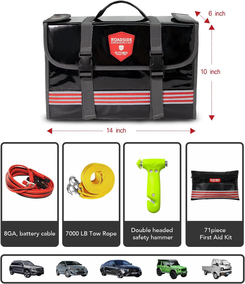 car emergency kit (126 piece)，gift for father women, package contents