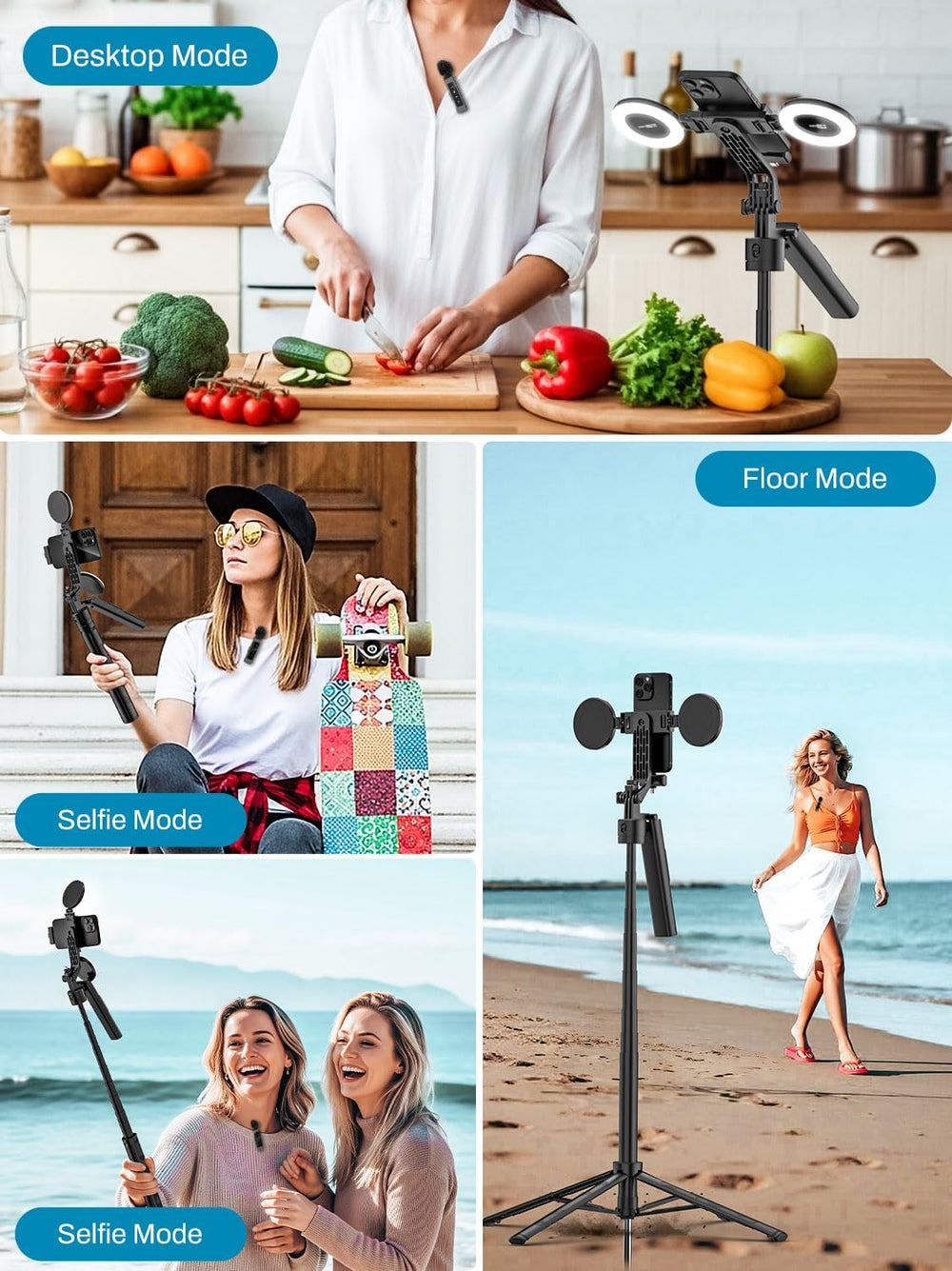 USKEYVISION Content Creator Essentials,Vlogging Kit w/Light & Mic(R01 Kit)