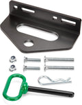 Zero Turn Trailer Hitch With Hitch Pin, 1/4"(6mm) Thick Heavy Duty Steel Universal Lawn Mower Towing Hitch Kit With Pin, Versatile Chain Slot Rugged Hitch Included Carriage Bolt & R Clip Black & Green