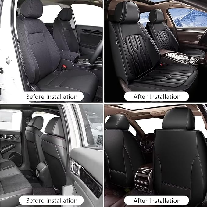 YORKNEIC Fit for Hyundai Kona Seat Covers 2018-2025: Leather Waterproof Car - Image 6