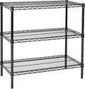 Omega 18" Deep x 42" Wide x 74" High 3 Tier Black Starter Shelving Unit by OmegaProductsCorporation