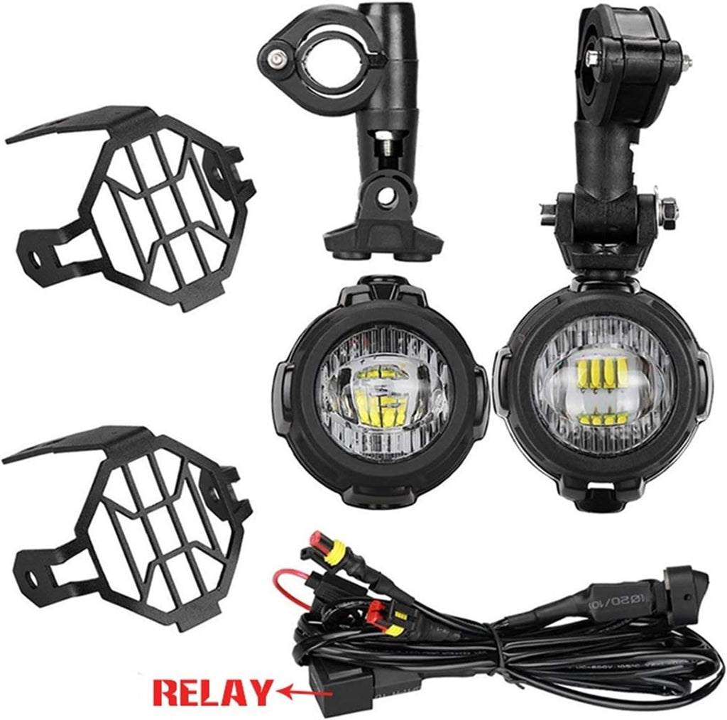 E9 Mark Motorcycle Fog Lights Fit For BMW R1250GS ADV F800GS R 1250 GS LC Fit For Yamaha MT07 MT09 Auxiliary Light Assemblie(Only 2pc light)