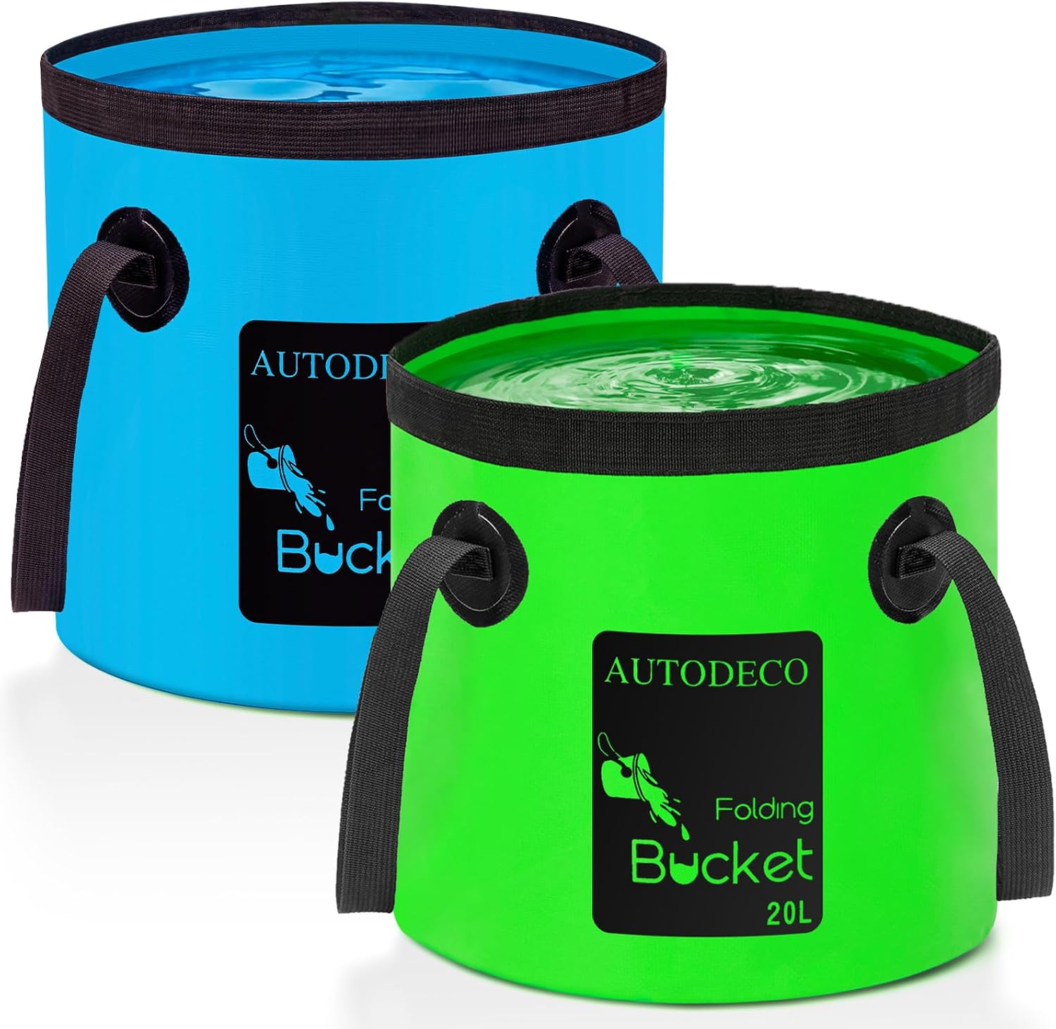 20L Collapsible Bucket 5 Gallon Water Container Folding Water Bucket with Handle Portable Wash Basin