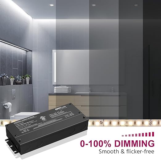 EMITEVER Dimmable Led Driver, 2 Packs 150W AC 110V-277V to DC 24V Transformer - Image 6