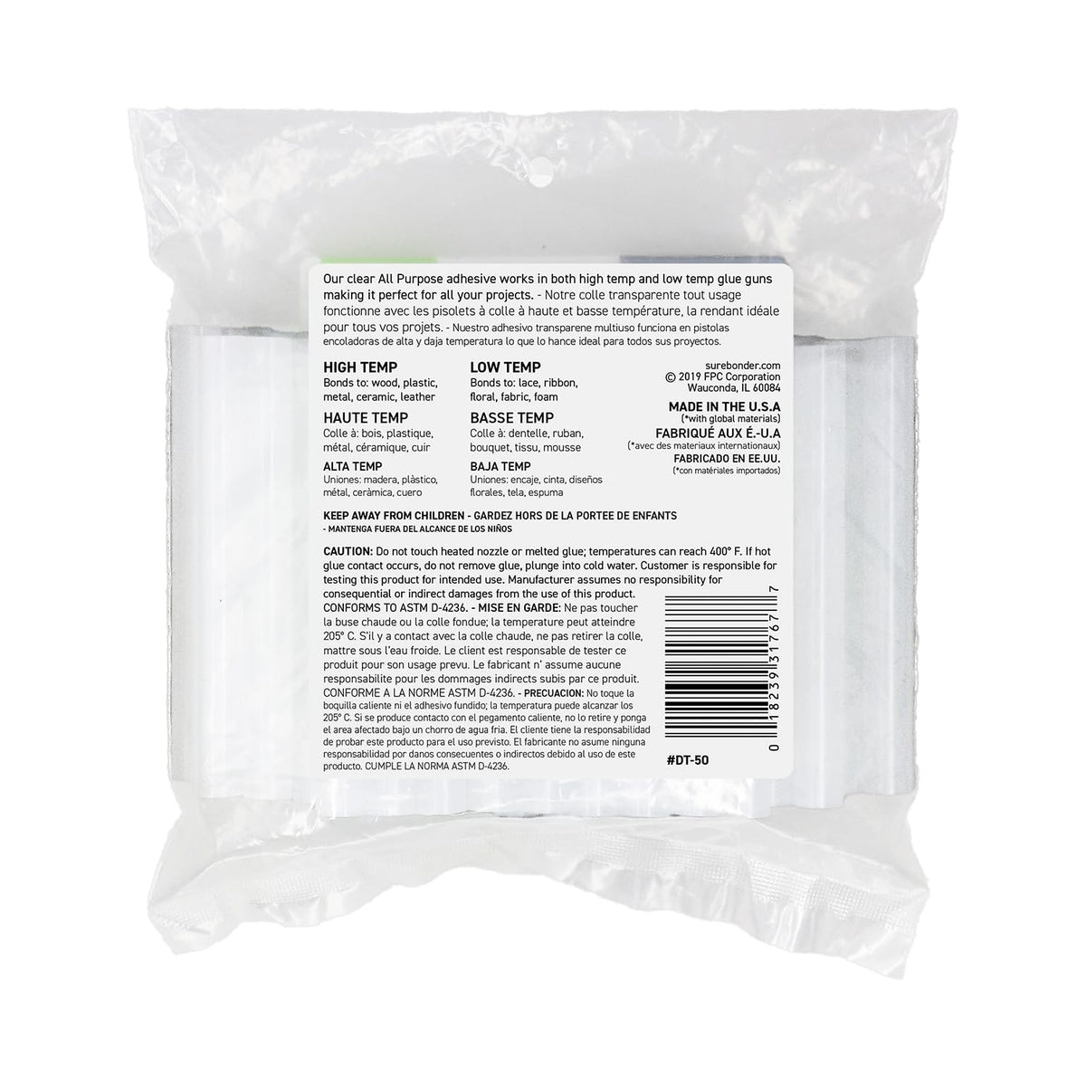 surebonder full size all purpose clear 4" hot shown in use