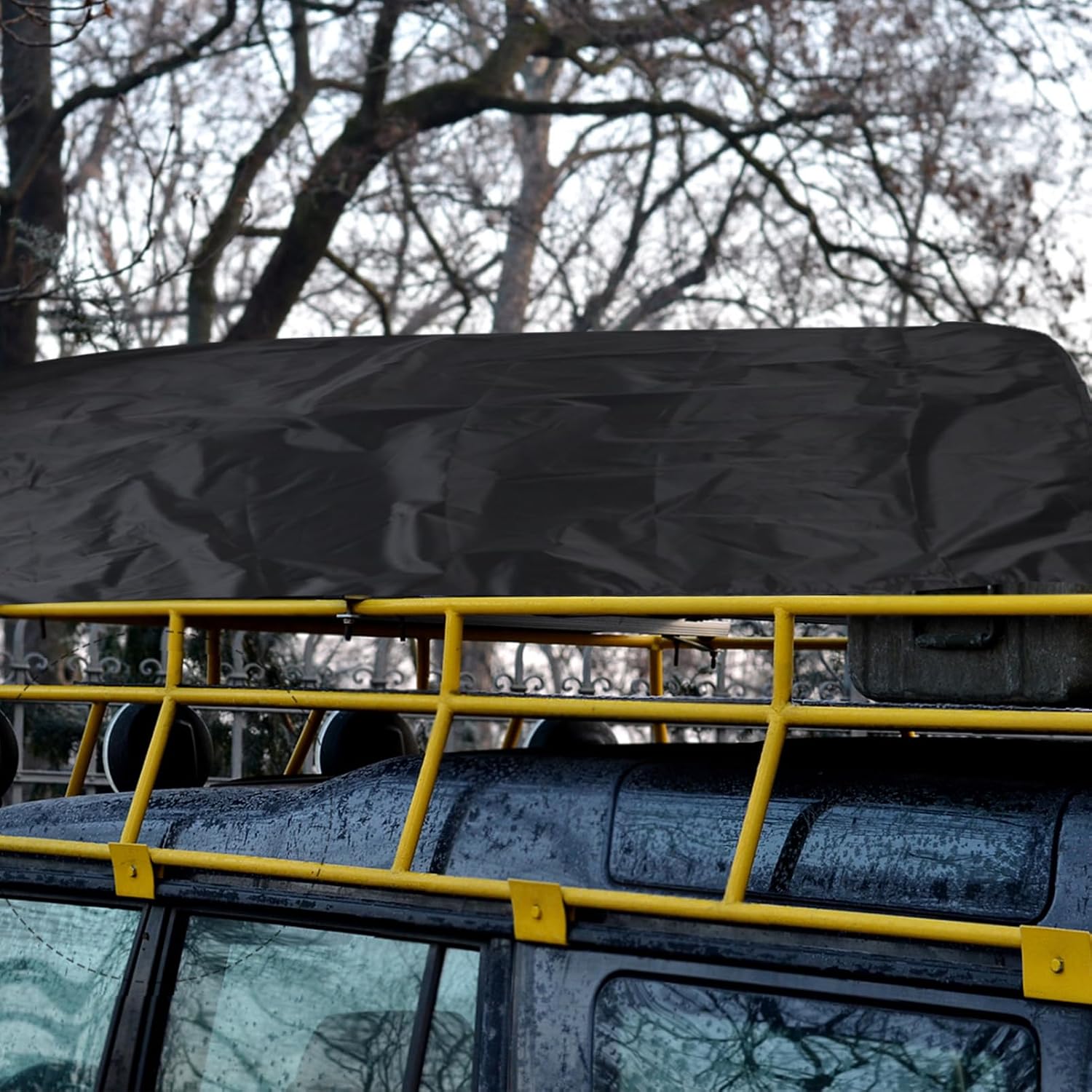 Alipis Car Roof Rack Cover Heavy Duty Rain Protector for SUV and All Vehicles Easy Installation for Off-Road Travel and Cargo Storage