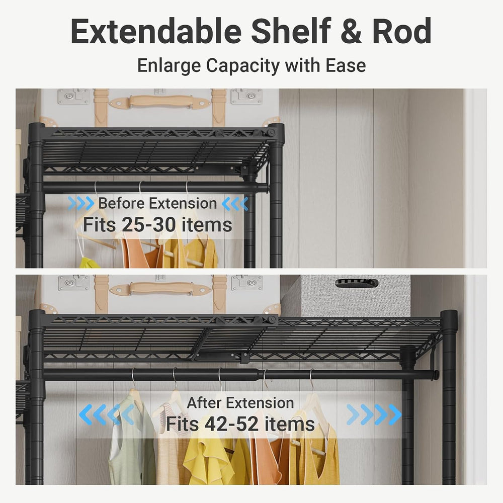 VIPEK X3 Basic Expandable Closet System, Heavy Duty Freestanding Open Wardrob...