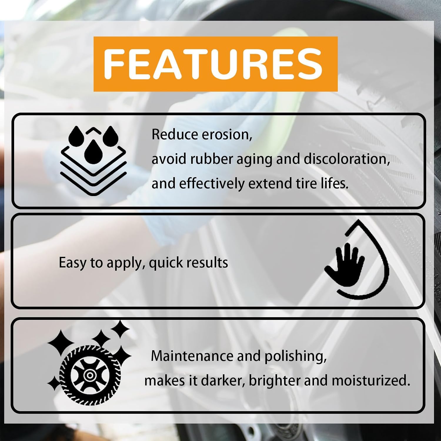 Wheel Cleaner, Cleaner Spray, Reduce Erosion, Wheel Maintenance Cleaner, Renovation, Remove Dirt, Dust, Oil Stains, Etc, on The Tire Surfaceprevents Aging and Cracking (1PCS)