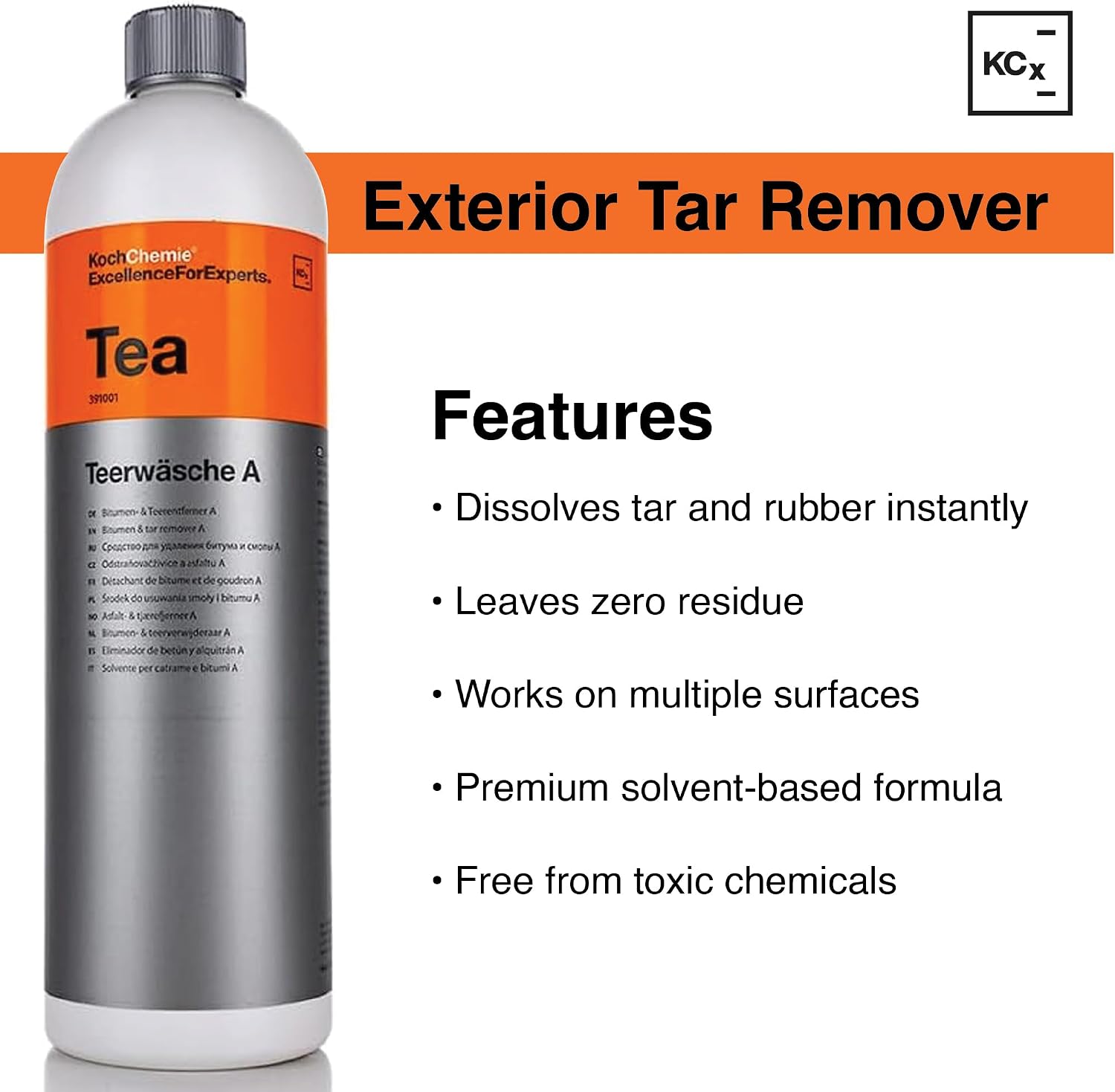 KOCHCHEMIE Koch-Chemie -Teerwäsche A (Tea) - 1 Liter - Road Fallout and Tar Remover - Solvent-Based Cleaner - Free from Halogenated Hydrocarbons and NTA