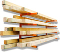 YYR Wood Organizer and Lumber Storage Rack Wall Mount, Heavy Duty Metal Shelf