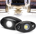 White LED Rock Lights, POVTOR 2 Pods Underglow LED Rock Light Kit Waterproof IP68 Under Body Wheel Well Lights Compatible with Truck Pickups Cars ATV UTV SUV Motorcycle Boat