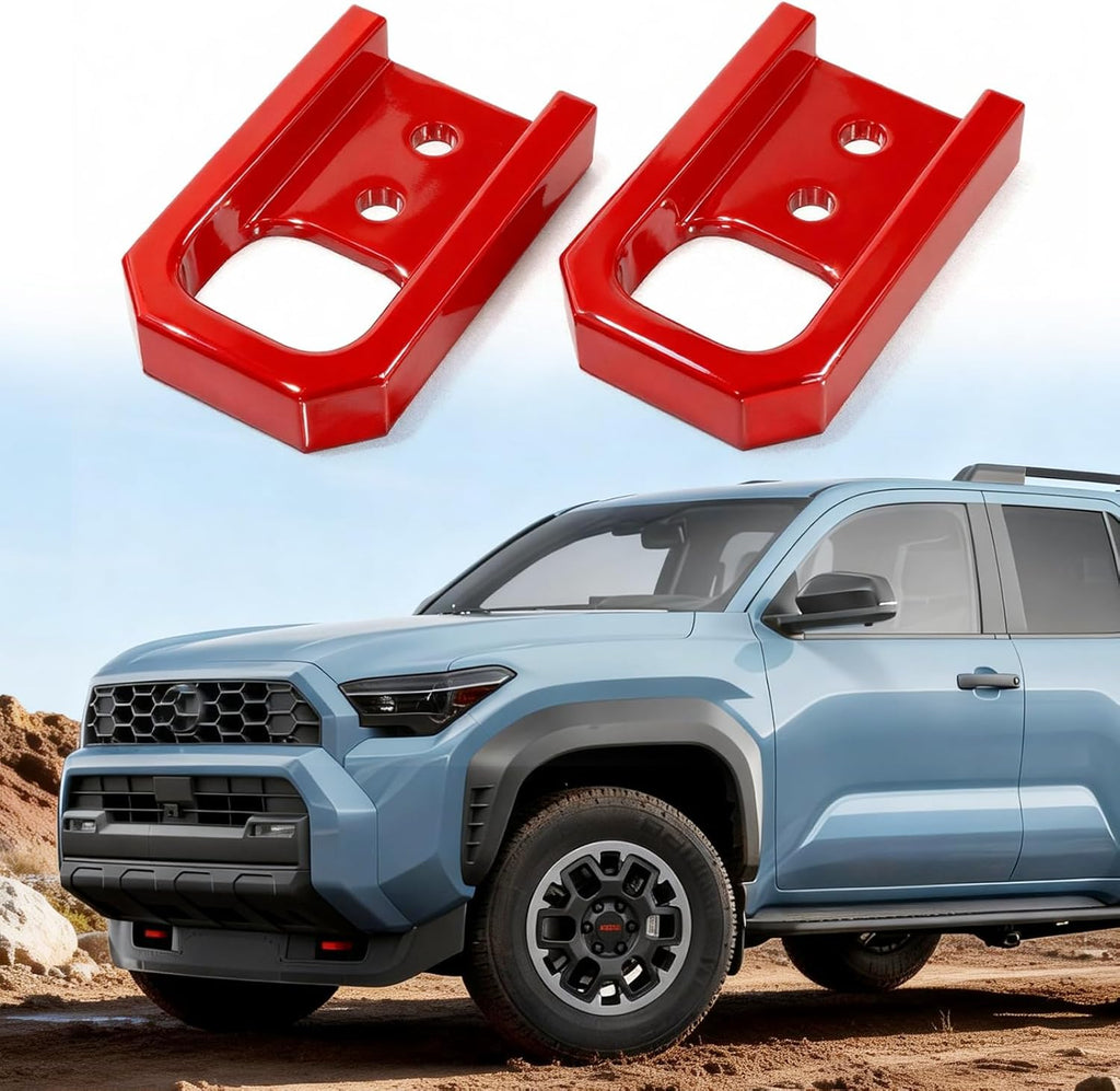 Tow Hooks Compatible with Toyota Tacoma 2024–2026 Accessories & 4Runner 2025-2026 & Land Cruiser 250 2024-2025 Hot-Forged Steel Direct Bolt‑On (Front Tow Hooks Hot-Forged Steel)
