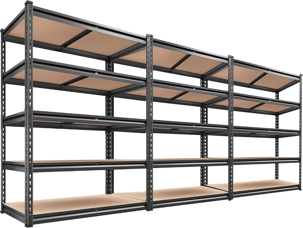 REIBII 2000LBS Garage Shelving Heavy Duty 72''H Storage Shelves 5 Tier Heavy