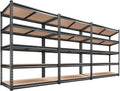 REIBII 2000LBS Garage Shelving Heavy Duty 72''H Storage Shelves 5 Tier Heavy