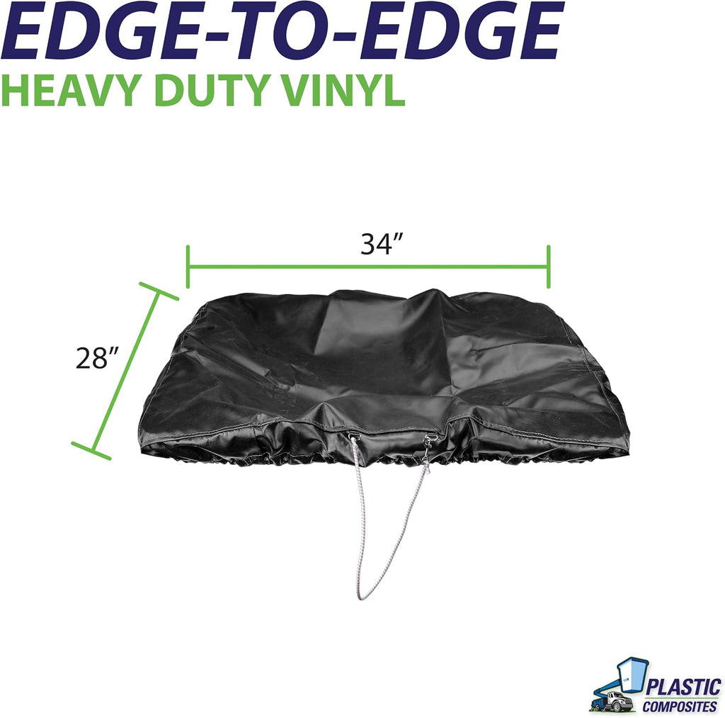 Bucket Truck Parts HEAVY DUTY Elastic Banded Bucket Cover with Support Pocket, Fits 1.5 Man Bucket 28"x34" Edge to Edge