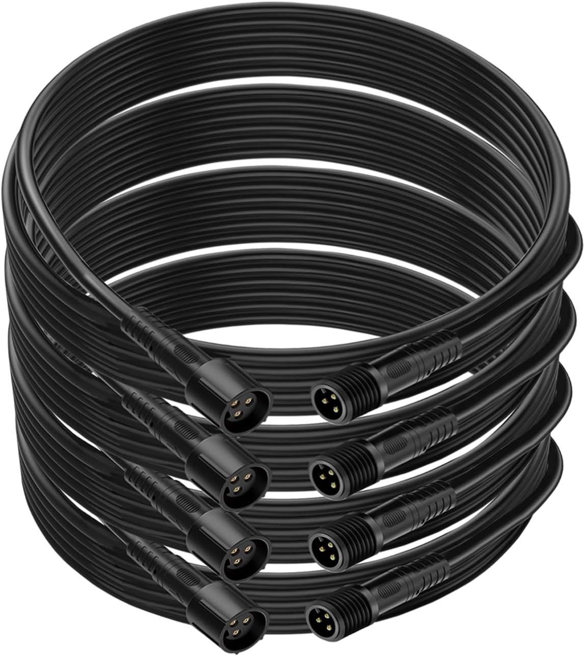 DITRIO 4PCS 4FT 3 Pin Extension Cable for RGB Underglow Rock Light Kits Compatible with Cars, Trucks, Motorcycles, Cars, ATVs，Design for DITRIO Rock Lights