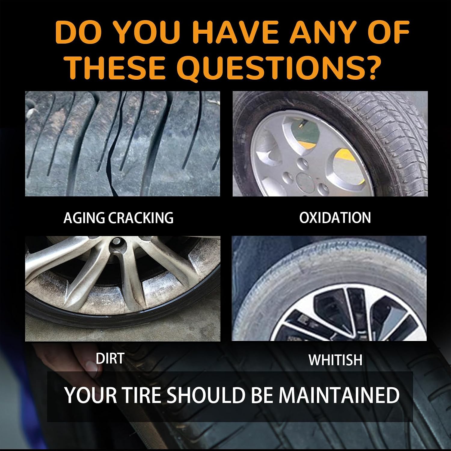 Wheel Cleaner, Cleaner Spray, Reduce Erosion, Wheel Maintenance Cleaner, Renovation, Remove Dirt, Dust, Oil Stains, Etc, on The Tire Surfaceprevents Aging and Cracking (1PCS)