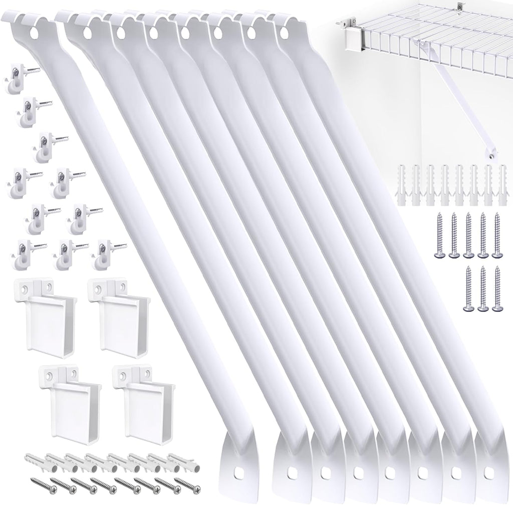 12 inch wire shelf brackets, metal support brackets, main product view