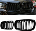 X5 F15 Grille，Gloss Black Kidney Grill Fit 2014-2018 X5 F15 X6 F16 X5M F85 X6M F86 Dual Slat Double Line