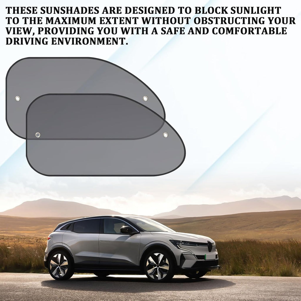 2PCS Car Window Sun Shades, Side Window UV Protection Cover with Suction Cups, Baby Kids Privacy Mesh Heat Blocker, Auto Sunshade for Cars Trucks SUV Glare Reduction Interior Accessories