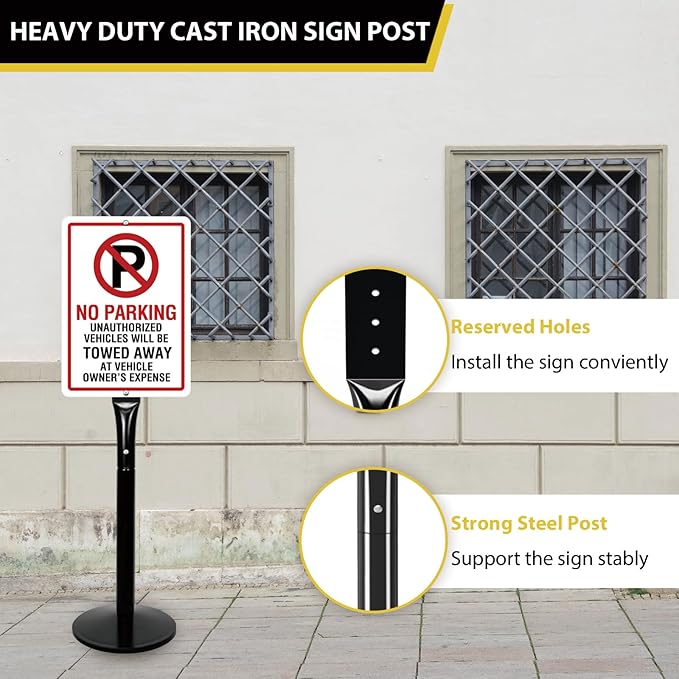 Parking Sign Stand with Base - Image 3