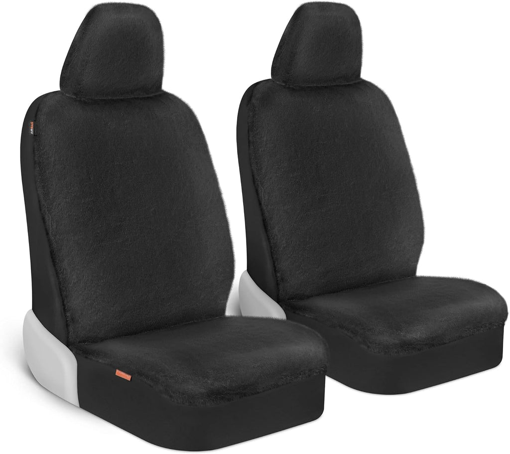 carbella sheepskin car seat covers, 2-pack faux fur, main product view