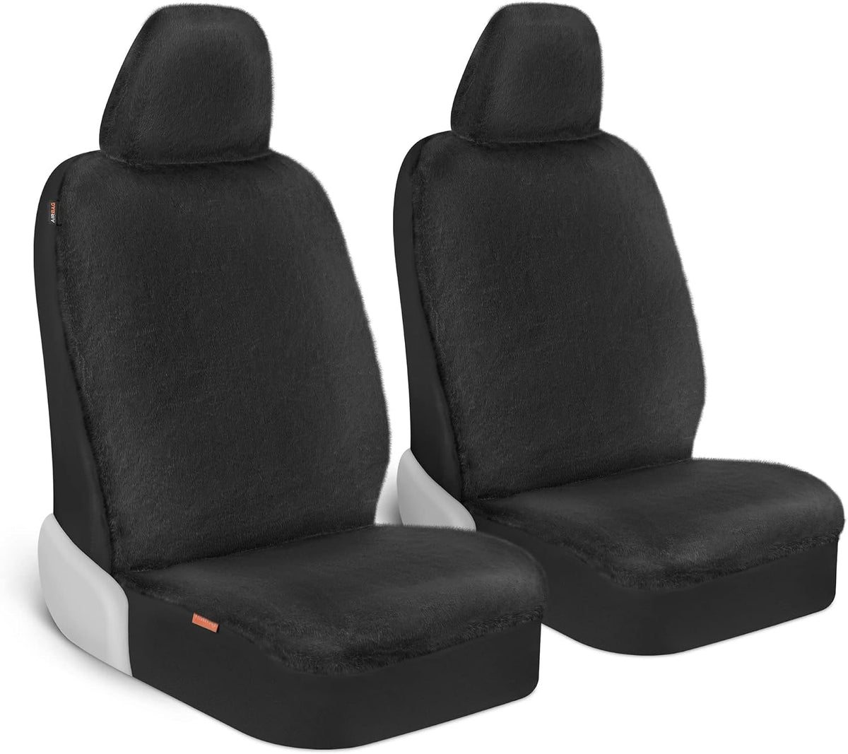 carbella sheepskin car seat covers, 2-pack faux fur, main product view