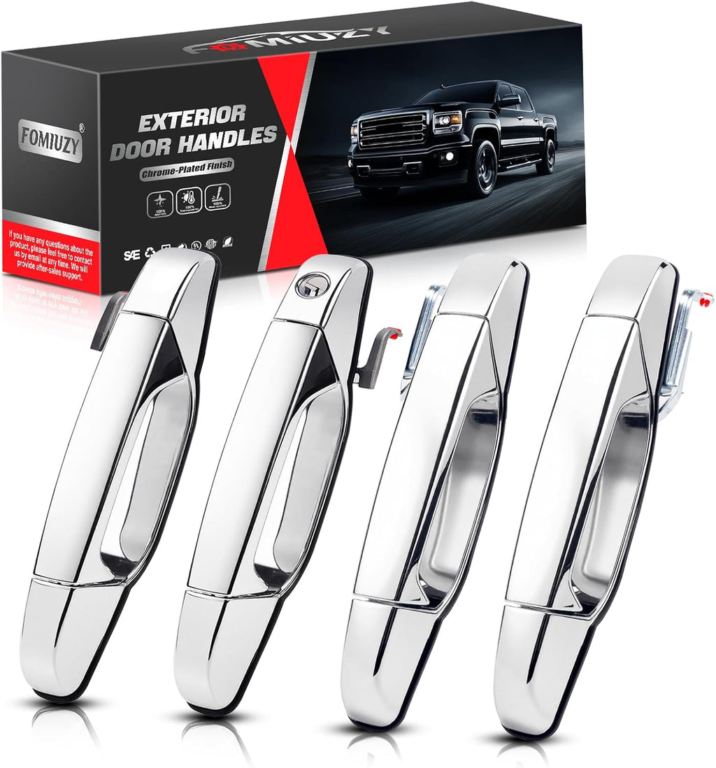 Door Handles Chrome Fit for 07-13 Chevy Silverado GMC Sierra 1500 Cadillac Escalade Yukon XL Denali Chevrolet 2500 3500 HD Tahoe Avalanche Suburban 2007 2008 2009 2010 2011 2012 2013 2014