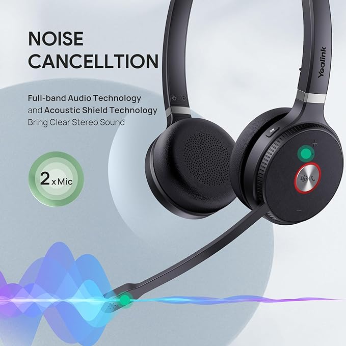 Yealink WH62 DECT Mono Teams Wireless Headset, 525 ft Range Work Headphone - Image 5