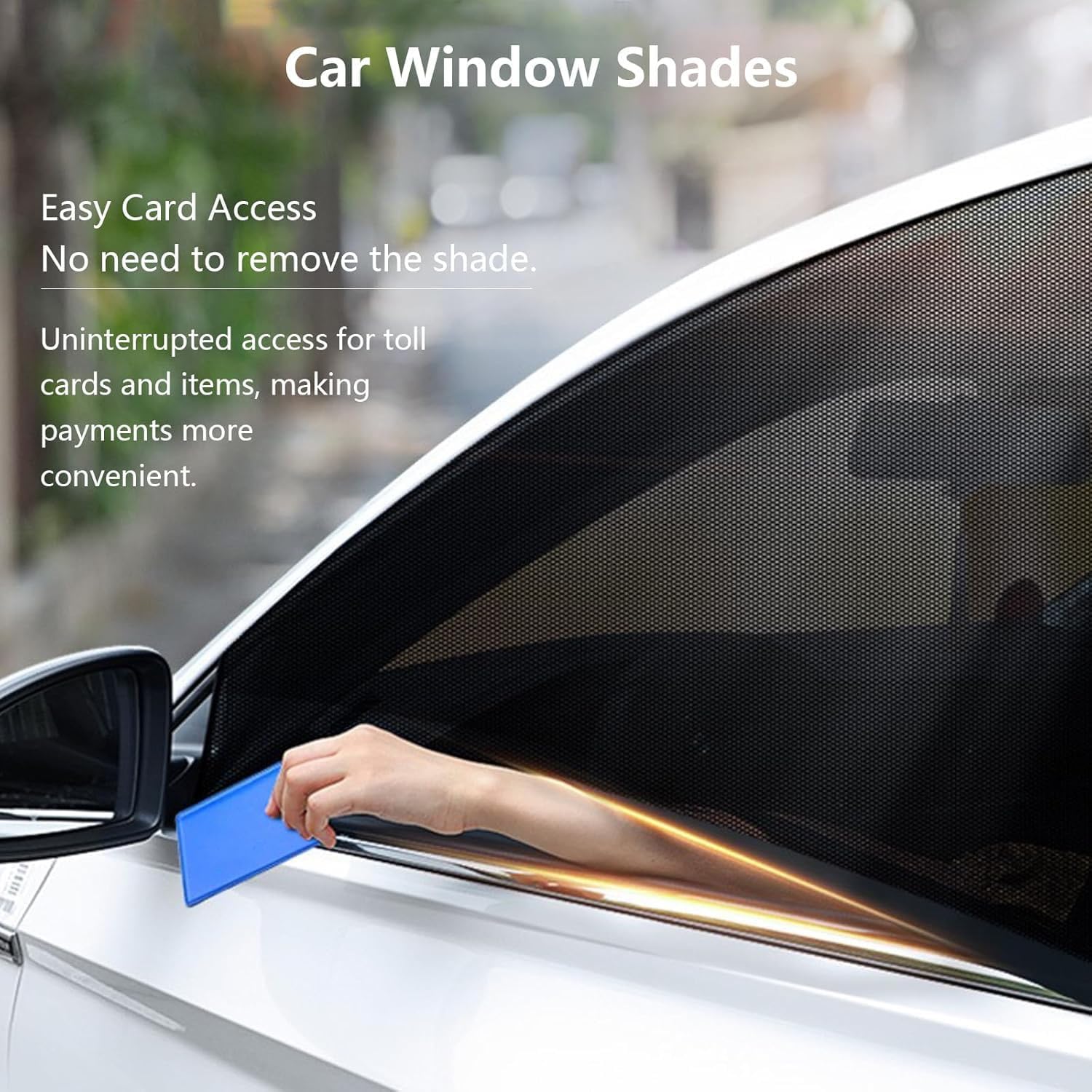 2/4pcs Car Front Window Screen Mesh, Suitable for Camping, Travel, UV-Protection, Breathable Mesh Car Window Sunshade for SUV Cars