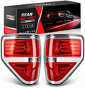 Tail Lights Assembly Fit Ford F150 F-150 2009 2010 2011 2012 2013 2014 Rear Brake Turn Signal Back Up Taillight Left Driver Right Passenger Lens Cover BL3Z13404AB BL3Z13405AB(Bulb Included)