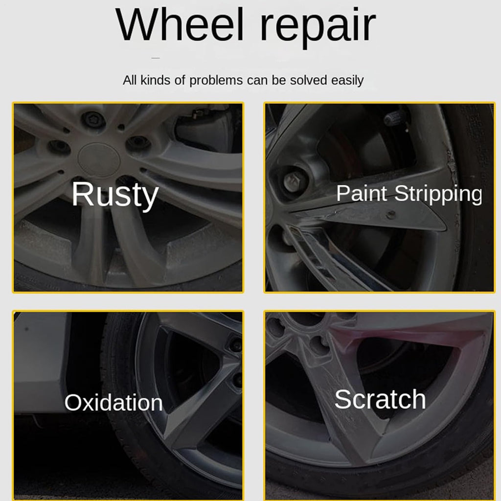 Tire Rim Cleaner | 80g Repair Polish | Rim Renewal Paste - for Car Truck Rv Motorcycle Vehicles Auto Detailing Workshop Garage Aluminum Chrome Stainless Steel Restores Shine All Metals