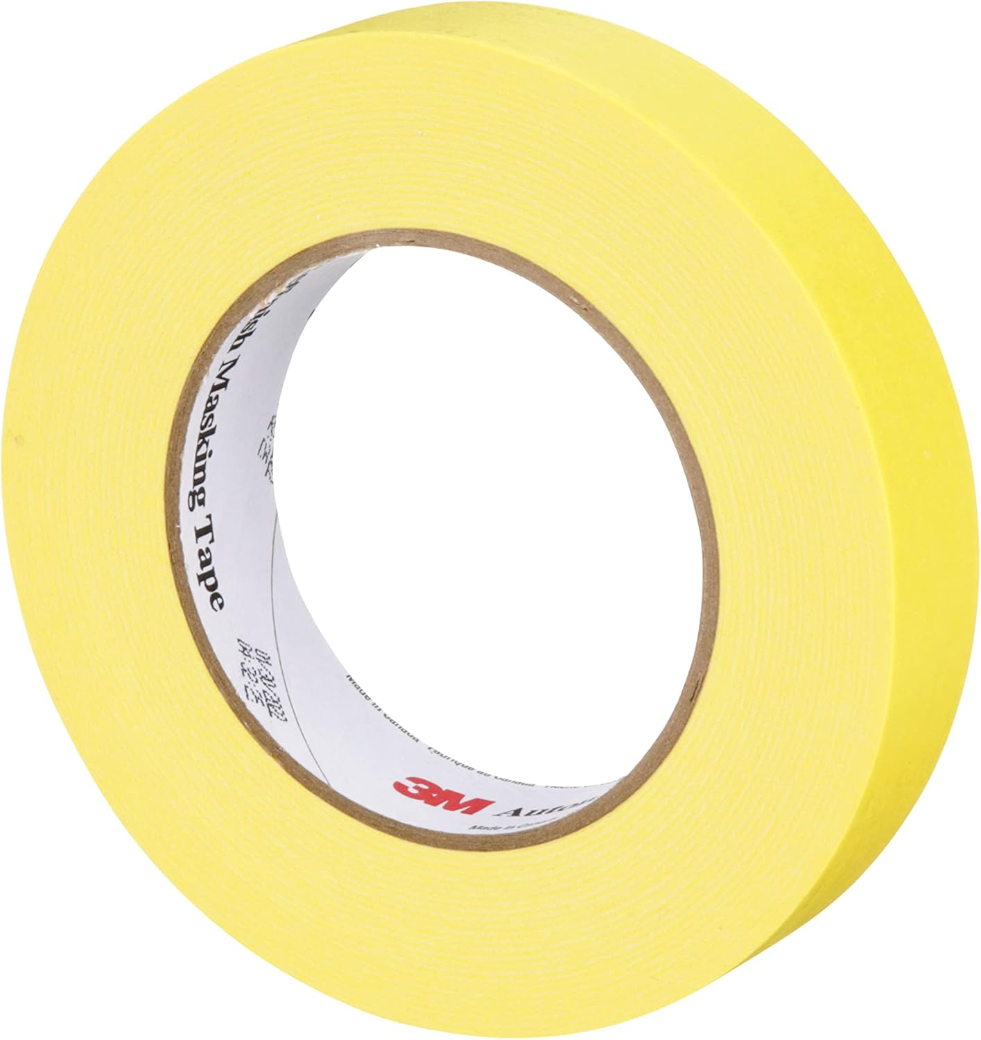 3M Automotive Refinish Masking Tape 06653, 388N, Yellow Color, Water Resistant, Multi-Purpose, 24 mm x 55 m