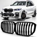 X5 G05 Gloss Black Kidney Grill Grille Fit for 2019 2020 2021 2022 2023 BMW X5 G05 (Gloss Black-Single Slats)