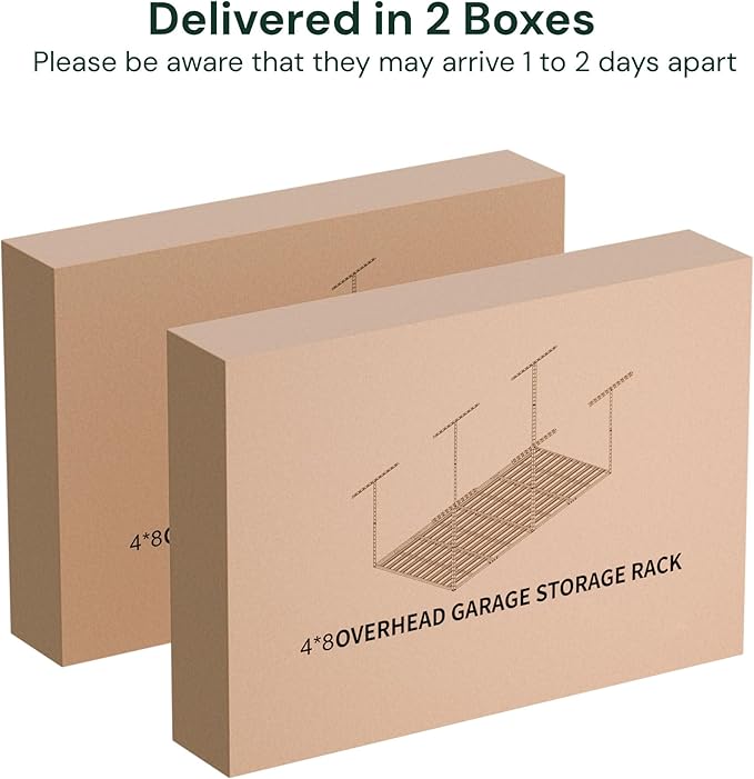 SunsGrove 4x8 Garage Storage Overhead Rack Organization, Adjustable Ceiling - Image 8