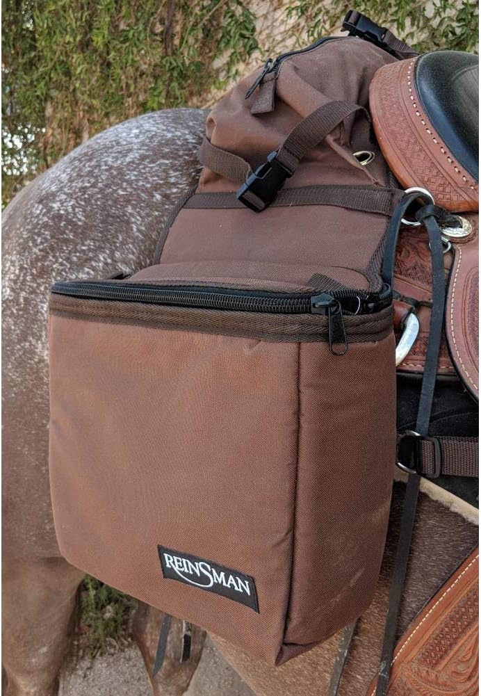 REINSMAN Insulated Leakproof Cooler Saddle Bag with Additional Cantle Bag and Straps