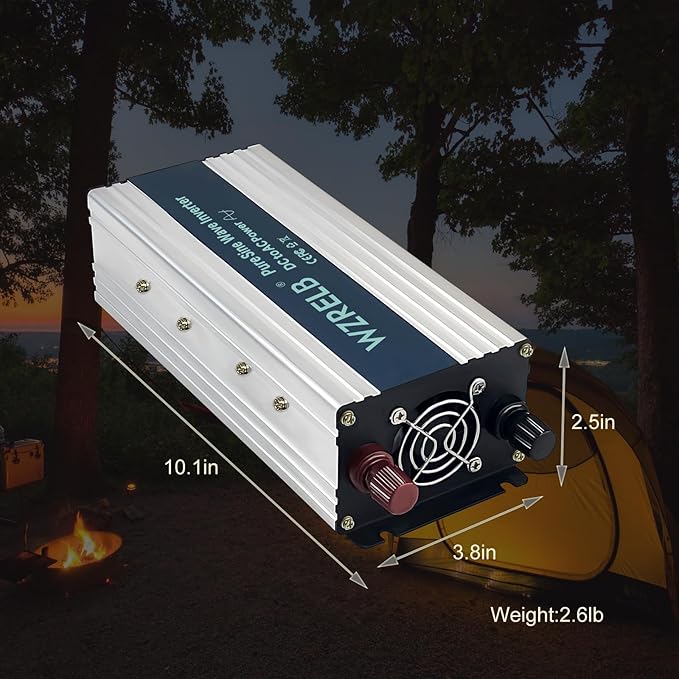 WZRELB 800W Pure Sine Wave Inverter 24V DC to 110V 120V AC, Car Power Inverter - Image 6
