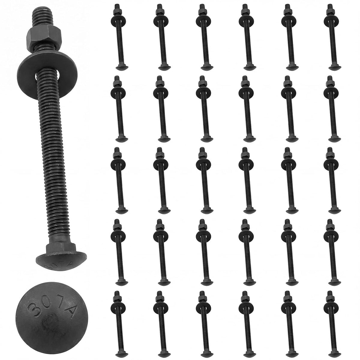 therwen 30 pack 1/2" x 6" black ceramic, main product view