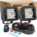 nilight 2pcs 3inch 42w led cubes upgraded spot, main product view