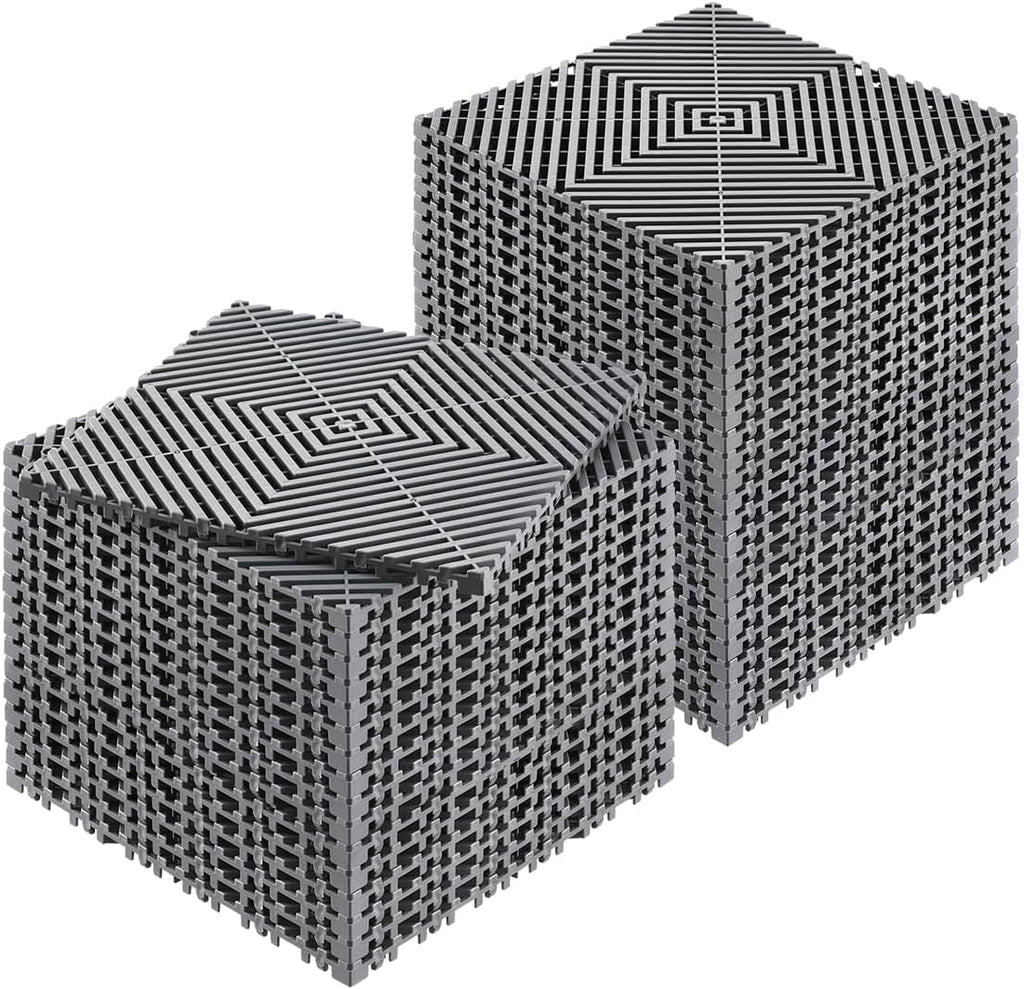 VEVOR Interlocking Drainage Mat, 12” x 12” Modular Interlocking Cushion