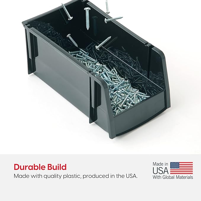 IRIS USA Plastic Shelf Bins Stackable Open Front Storage Bins Plastic Hanging - Image 7