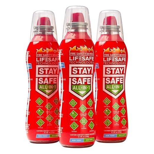 LifeSafe Technologies StaySafe All-in-1 Portable Fire Extinguishing Spray | by LifeSafeTechnologies