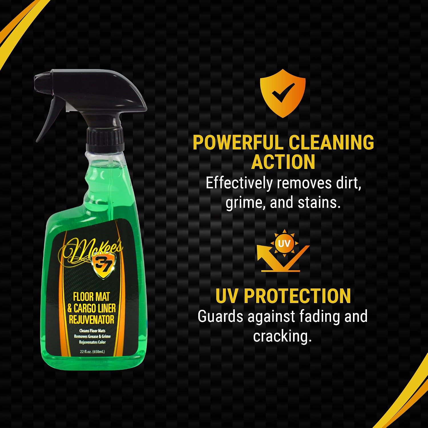 McKee's 37 - Floor Mat & Cargo Liner Rejuvenator | 2-in-1 Rubber Rejuvenator & Car Floor Mat Cleaner for Auto Detailing, Water-Based Formula (22oz)
