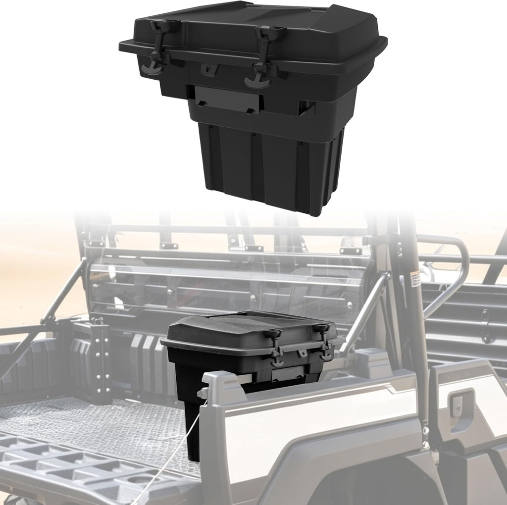 SAUTVS Rear Cargo Box for Kawasaki Mule PRO-FXT, 20L PP Storage Bin, Removable Waterproof Tool Box Organizer for Kawasaki Mule Pro FXT DXT DX FX 2015-2026 Accessories