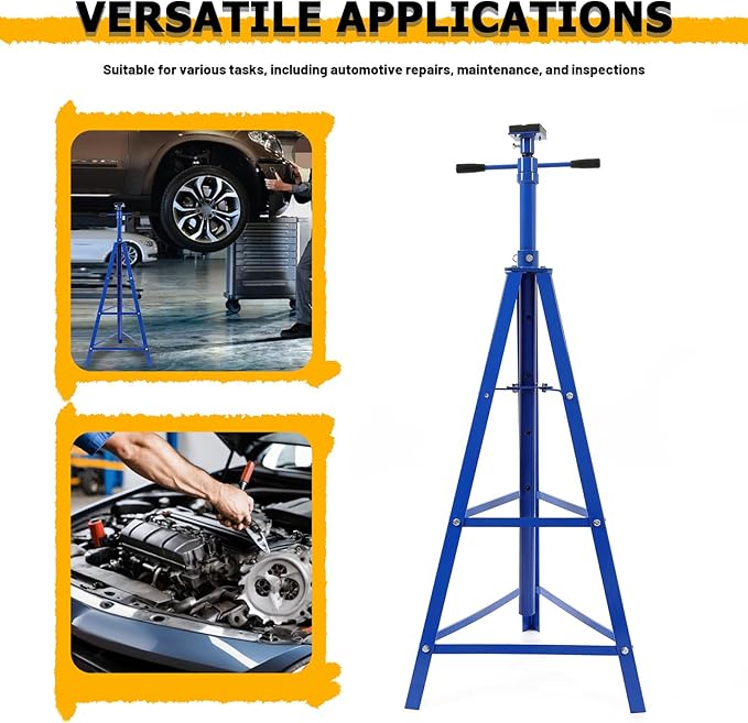 KUAFU Adjustable Under Hoist Tripod Stand, 4500 LBS Load Capacity, 2 Ton High - Image 6