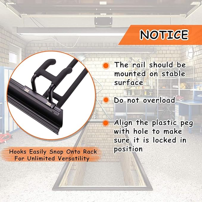 Ultrawall 24-Inch Wall Mounted Ski Rack, Holds Up to 300lbs, Powder-Coated Steel - Image 6